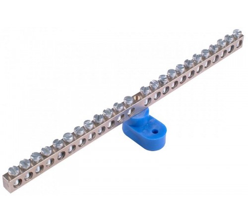 Шина _N_ 63.24 Шина "N" на 24 присоединения 63А на 1 изоляторе стойка  Шина _N_ 63.24  HEGEL