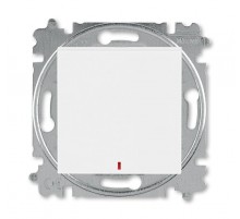 ABB Levit Белый / белый Переключатель 1-кл. с подсветкой контрольная  3559H-A25445 03W  2CHH592545A6003  ABB