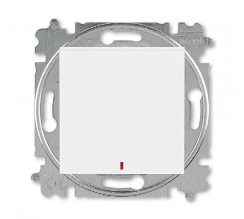 ABB Levit Белый / белый Переключатель 1-кл. с подсветкой контрольная  3559H-A25445 03W  2CHH592545A6003  ABB