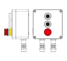 Взрывозащищенный пост управления из алюминия CPE-A-17-(2xP1B(11)-1xP3E(11))-2xKA2MHK(C)1Ex d e IIC Т5 Gb / Ex tb IIIC T95°C Db IP66  2201.171.22.11F 