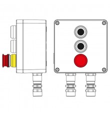 Взрывозащищенный пост управления из алюминия CPE-A-17-(2xP1B(11)-1xP3E(11))-2xKA2MHK(C)1Ex d e IIC Т5 Gb / Ex tb IIIC T95°C Db IP66  2201.171.22.11F 