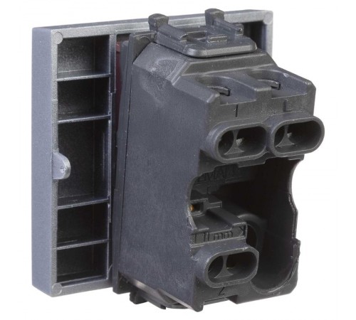 Переключатель одноклавишный модульный, "Avanti", "Закаленная сталь", 2модуля  4404112  DKC