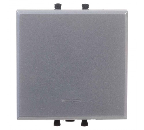 Переключатель одноклавишный модульный, "Avanti", "Закаленная сталь", 2модуля  4404112  DKC