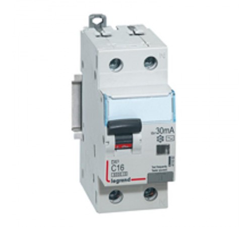 Выключатель автоматический дифференциального тока DX3 6000 1п+N 16А С 10мА тип AС  410993  Legrand