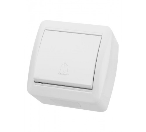 Кнопка звонковая открытой установки IP44 6А белая "Селигер"   SQ1818-0016  TDM