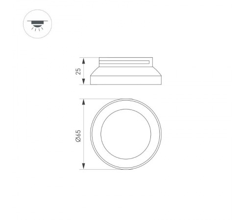 Вставка SP-POLO-R65 (WH, 3-3) (arlight, Металл)  022650  Arlight