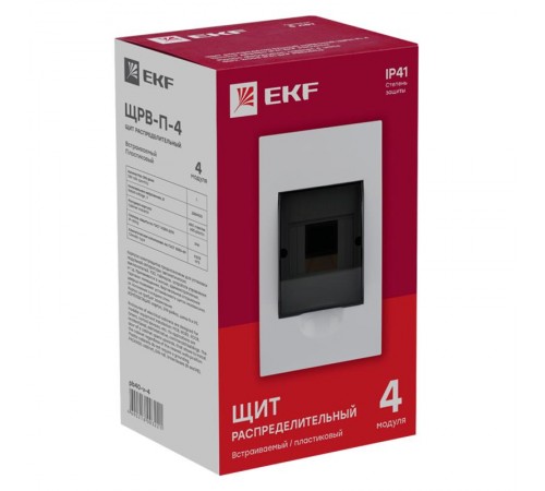 Щит распределительный встраиваемый ЩРВ-П-4 IP41 EKF PROxima  pb40-v-4  EKF