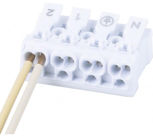 Клемма монтажная STEKKER, LD294-4004 для подключения фазных проводников, 4 контактные группы (3 ввода, 3 вывода на полюс) 32735