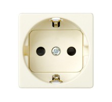 Simon 27 Розетка двухполюсная с/з, с защитными шторками, винтовой зажим, 16А 250В, широкий модуль,  27472-62  Simon