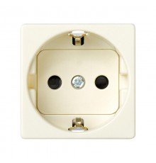 Simon 27 Розетка двухполюсная с/з, с защитными шторками, винтовой зажим, 16А 250В, широкий модуль,  27472-62  Simon