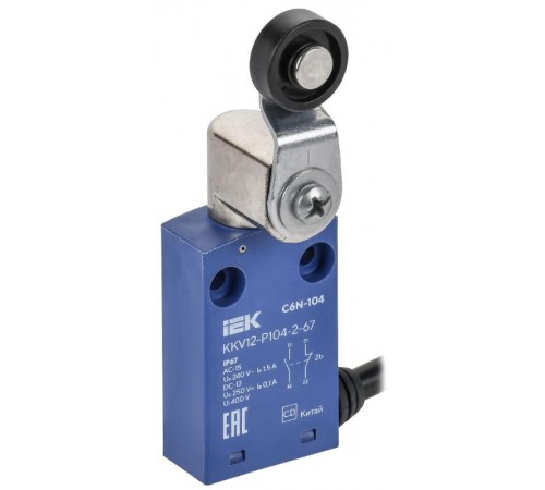 Выключатель концевой C6N-104 рычаг с рол. IP67  KKV12-P104-2-67  IEK