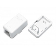 SBB3-1-WH Корпус настенной розетки для установки 1-ой вставки типа Keystone Jack, белый  441126  Hyperline