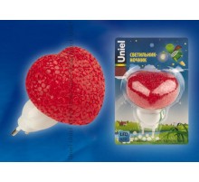 Светильник-ночник DTL-309-Сердечко/RED/1LED/01W выключатель на корпусе  10325  Uniel
