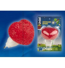 Светильник-ночник DTL-309-Сердечко/RED/1LED/01W выключатель на корпусе  10325  Uniel