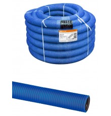 Труба гофрированная двустенная ПНД d 63 с зондом (50 м/уп.) синяя  SQ0413-6063  TDM