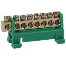 Шина PE "Земля" в изоляторе типа стойка ШНИ 6х9-8-Д-Зеленый (5/200/7200) NO-222-79-1  Б0044128  ЭРА