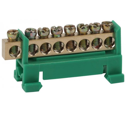 Шина PE "Земля" в изоляторе типа стойка ШНИ 6х9-8-Д-Зеленый (5/200/7200) NO-222-79-1  Б0044128  ЭРА