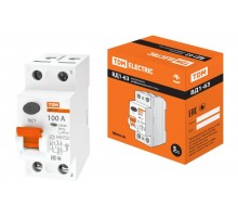 Выключатель дифференциальный (УЗО) ВД1-63 2п 100А 100мА тип AC  SQ0203-0023  TDM