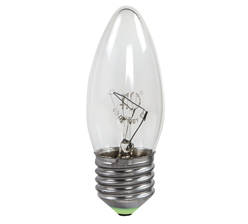 Лампа накаливания ЛОН свеча B35 60Вт 230В Е27 прозр 630Лм  4607177995038  ASD