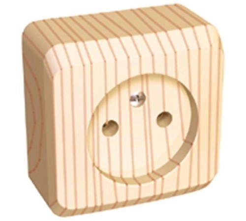 Этюд Сосна О/У Розетка без заземления без шторок  PA16-001D  SE