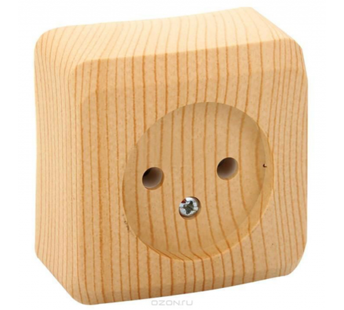 Этюд Сосна О/У Розетка без заземления без шторок  PA16-001D  SE