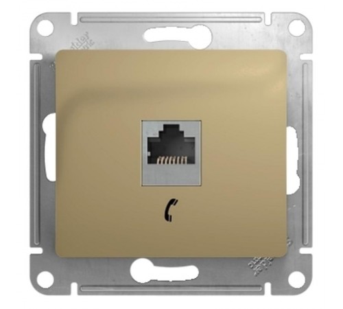 Glossa Титан Розетка телефонная RJ11  GSL000481T  SE