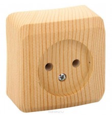 Этюд Сосна О/У Розетка без заземления без шторок  PA16-001D  SE