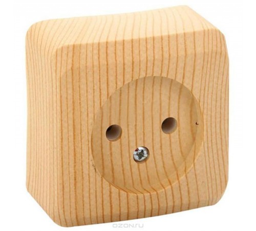 Этюд Сосна О/У Розетка без заземления без шторок  PA16-001D  SE