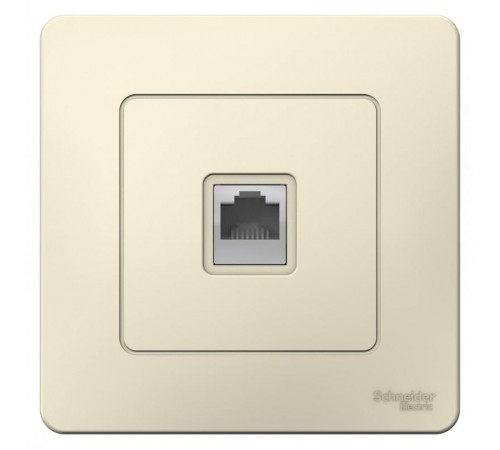 Blanca Молочный С/У Розетка телефонная RJ11  BLNIS011002  SE