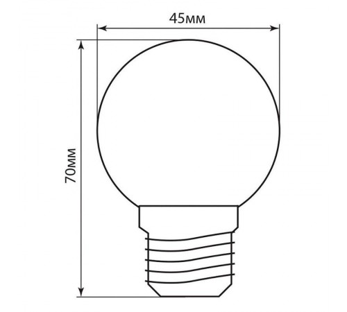 Лампа светодиодная для белт лайта LB-37 (1W) 230V E27 синий G45  25118  FERON