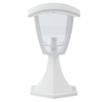 Светильник садово-парковый 4-гранный белый напольный 29см E27 IP44(У1) НТУ 07-40-001 "Валенсия" (8/3  Б0051199  ЭРА