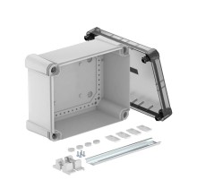 Распределительная коробка X16C, IP 67, 241x191x126 мм,сплошная стенка, прозрачная крышка, DIN-рейка  2005568  OBO Bettermann