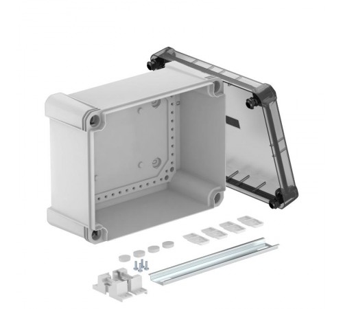 Распределительная коробка X16C, IP 67, 241x191x126 мм,сплошная стенка, прозрачная крышка, DIN-рейка  2005568  OBO Bettermann