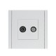 FORTE&PIANO Розетка двойная TV+SAT FP238 белый  FP-AF20-O-K01  IEK