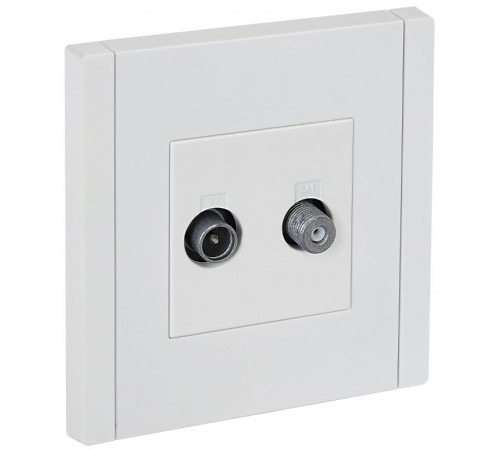 FORTE&PIANO Розетка двойная TV+SAT FP238 белый  FP-AF20-O-K01  IEK