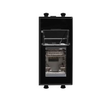 Компьютерная розетка "Черный квадрат" "Avanti" RJ-45 модульная,кат. 5е экран , 1 мод  4402361  DKC