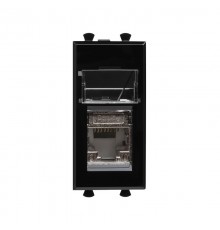 Компьютерная розетка "Черный квадрат" "Avanti" RJ-45 модульная,кат. 5е экран , 1 мод  4402361  DKC