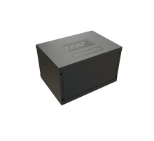 WR-TW-0966-SR-RAL9004 Шкаф настенный 19-дюймовый (19"), 9U, 500x600х600мм, цельнометал.,дверь с замком, (RAL 9004)  520244  WRLine