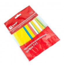 Термоусаживаемая трубка ТУТ нг 30/15 набор:7 цветов по 3шт. 100мм. EKF PROxima  tut-n-30  EKF