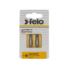 Бита крестовая PZ 3X25, серия Industrial, 2 шт в блистере  02103036  Felo
