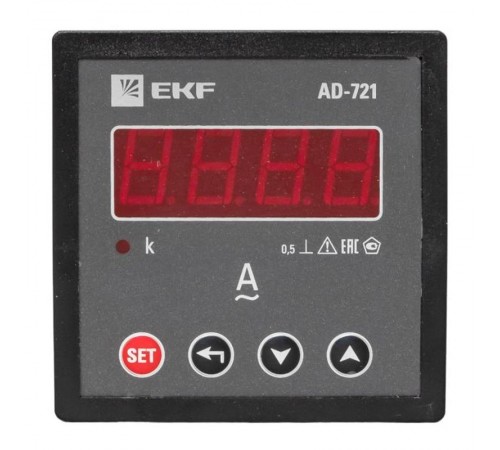 Амперметр AM-D721 цифровой на панель 72х72 однофазный EKF PROxima  ad-721  EKF