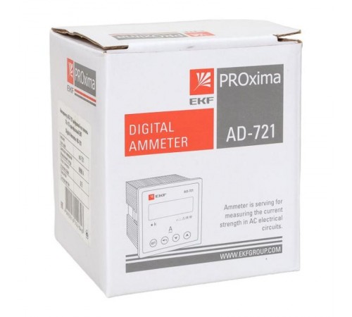 Амперметр AM-D721 цифровой на панель 72х72 однофазный EKF PROxima  ad-721  EKF