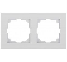 Рамка для розеток и выключателей Intro Accent 6-502-01 на 2 поста, СУ, белый   Б0063749  Intro