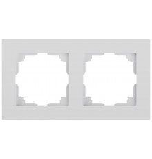 Рамка для розеток и выключателей Intro Accent 6-502-01 на 2 поста, СУ, белый   Б0063749  Intro