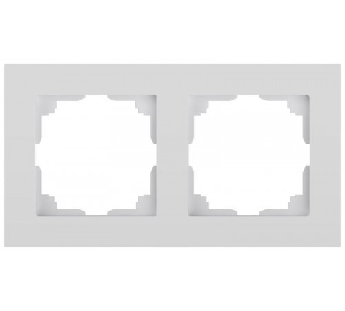 Рамка для розеток и выключателей Intro Accent 6-502-01 на 2 поста, СУ, белый   Б0063749  Intro