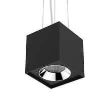 Светильник светодиодный DL-02 Cube подвесной 150х160 мм 36Вт 3000K 35° RAL9010 черный муар  V1-R0-90360-30000-2003630  VARTON