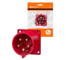 Вилка 625 скрытая 3Р+РЕ+N 32А 380В IP44  SQ0607-0006  TDM