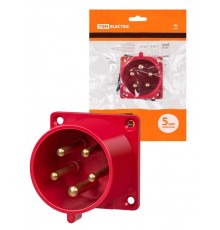 Вилка 625 скрытая 3Р+РЕ+N 32А 380В IP44  SQ0607-0006  TDM