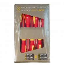 Набор отверток 1000В 8 шт. картон, SHTOK  376360  КЭАЗ