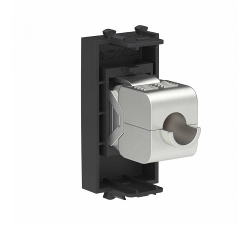 Компьютерная розетка RJ-45 без шторки модульная, кат.6 экранированная, "Avanti", "Черный матовый", 1 модуль  4412791  DKC